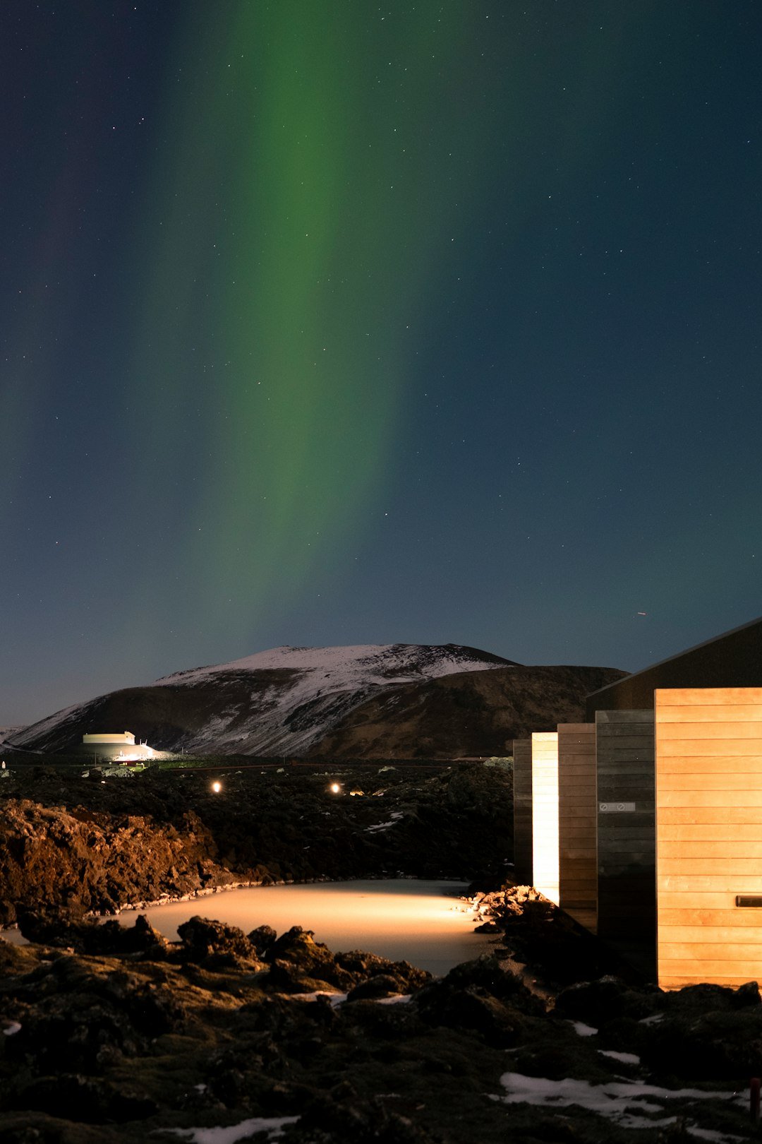 Luxury hotel view of the Northern Lights in Iceland
