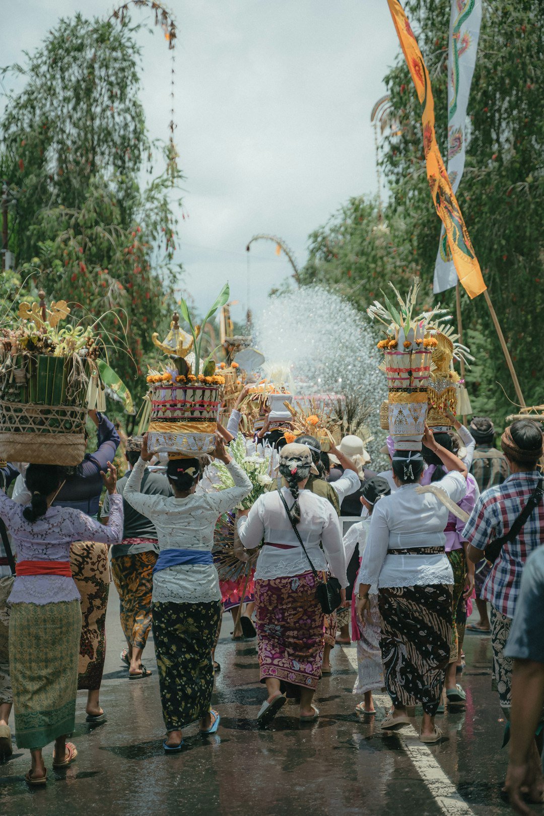 Hindu temple ceremony in Ubud Bali Indonesia
