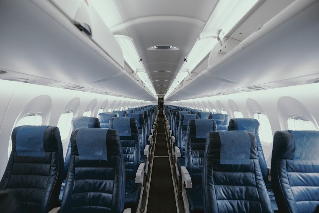 Luxury business class airplane seat for long haul travel