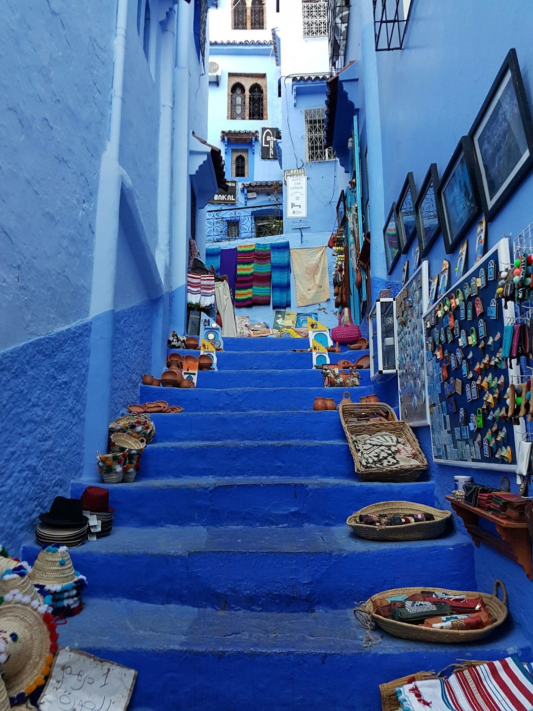 The famous blue painted city of Chefchaouen Morocco