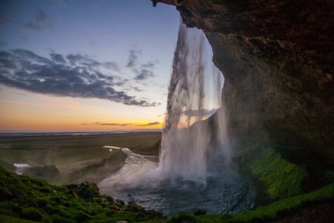 Iceland Northern Lights waterfall landscape