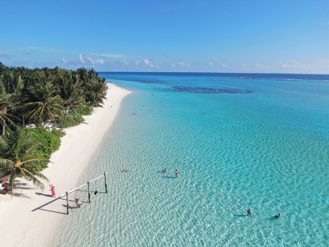 Maldives crystal water lagoon