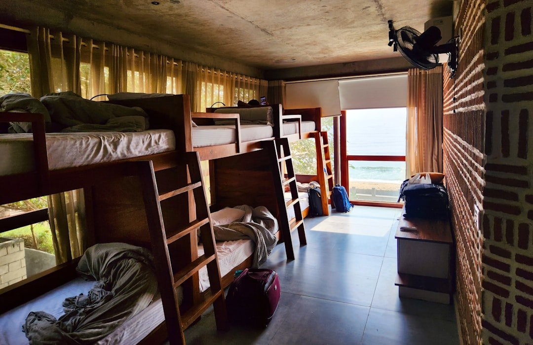Social common room in a backpacker hostel where travellers meet