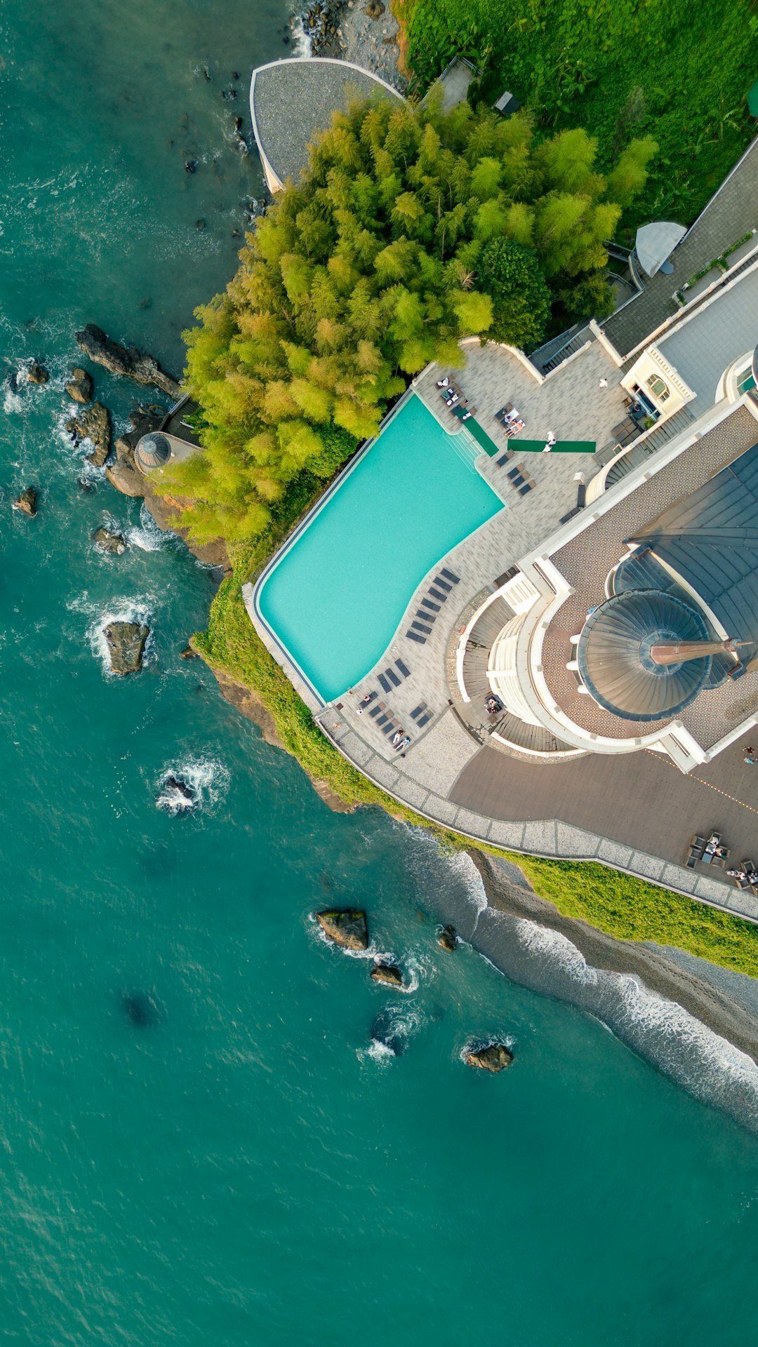 Infinity pool with stunning sea view at a luxury hotel