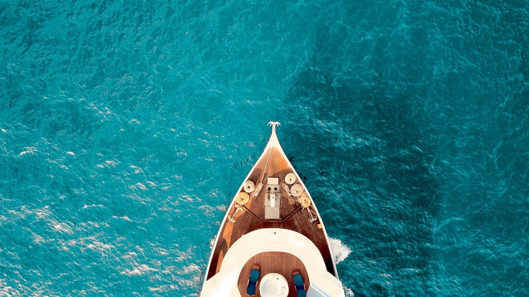 Luxury yacht sailing on the open ocean