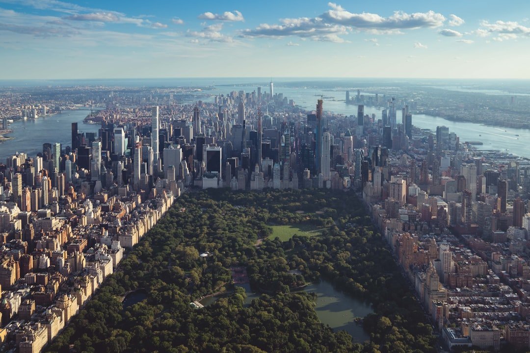 Aerial view of the New York City Manhattan skyline
