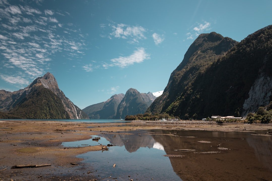 Milford Sound fiord surrounded by mountains in New Zealand