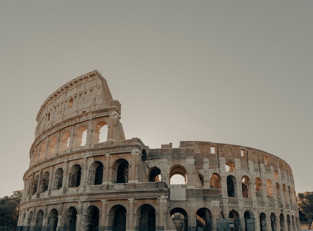 The ancient Colosseum in Rome Italy