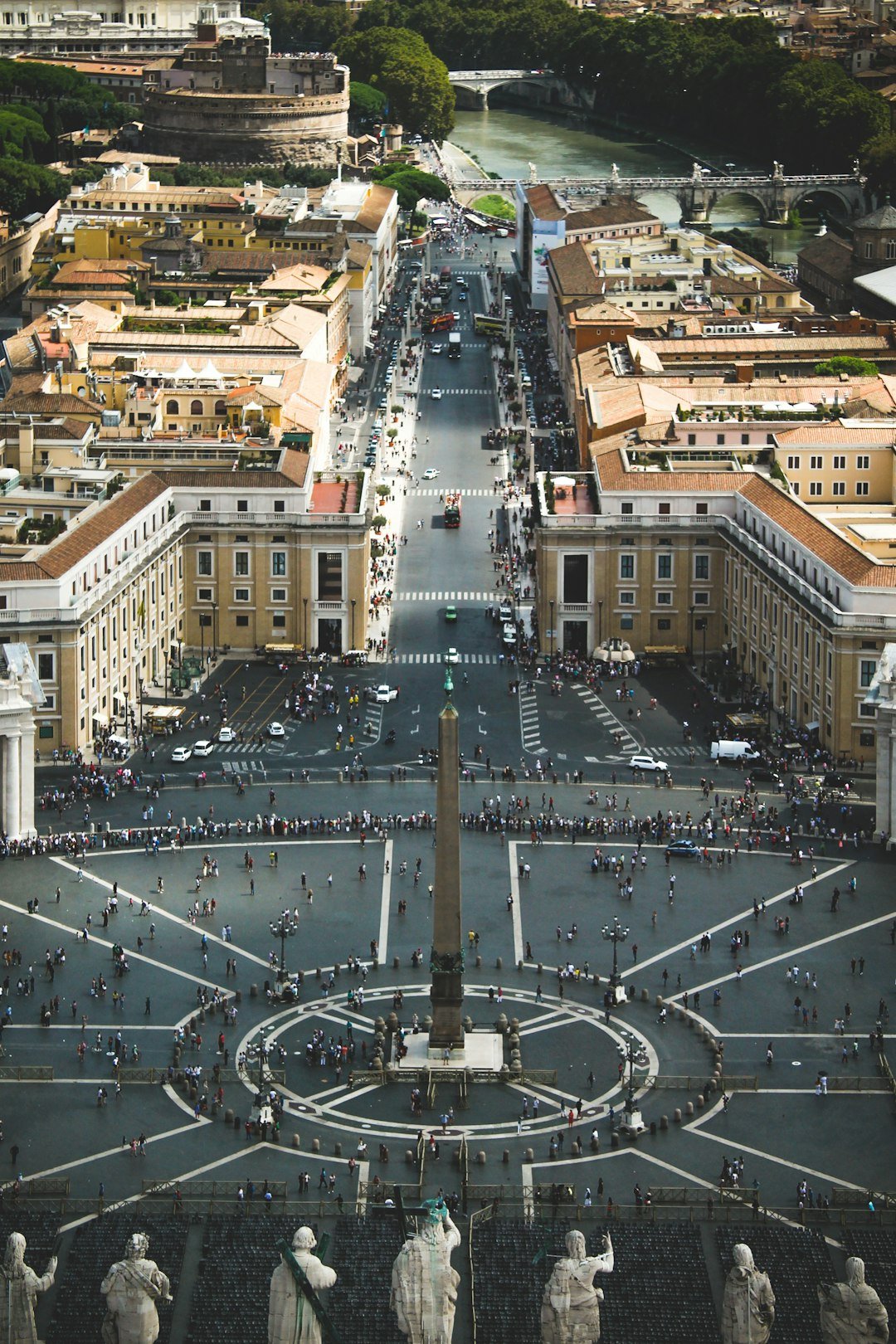 Vatican St Peters Square aerial view Rome Italy