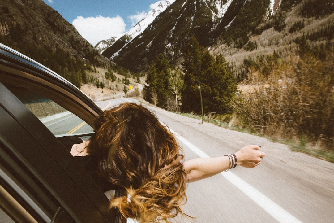 Solo travel freedom on an open road