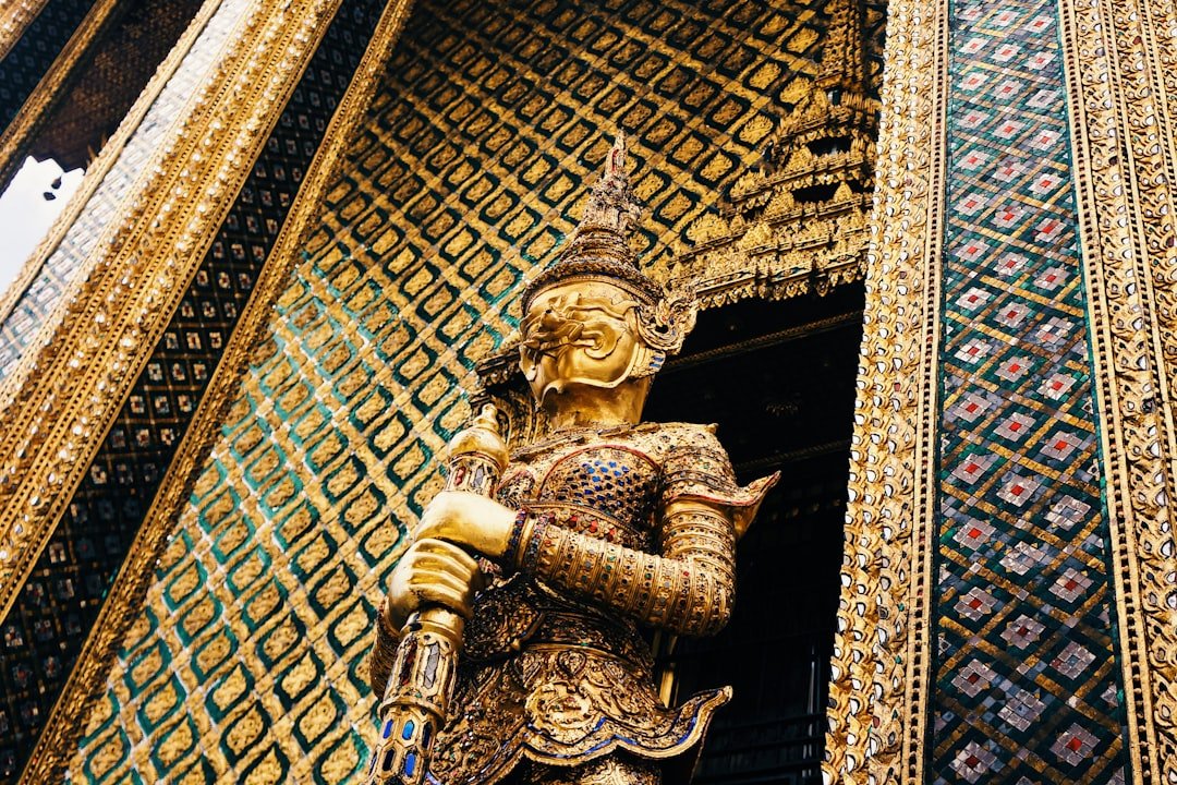 Wat Phra Kaew temple complex in Bangkok Thailand